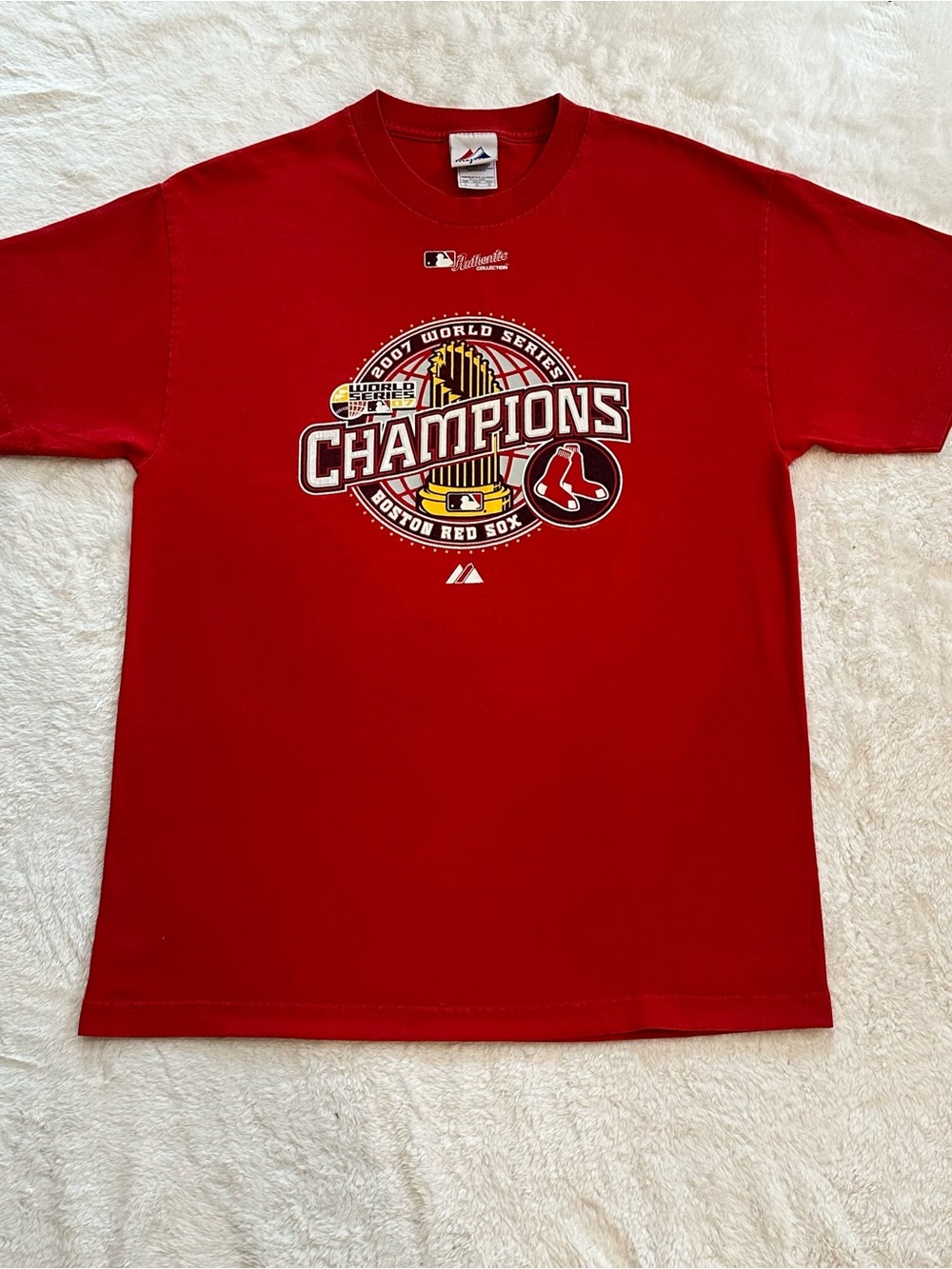 Vintage 2007 Boston Red Sox World Series Champions T Shirt Majestic Large L